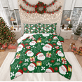 thumbnail image 1 of Manfei Magic Santa Claus Full Size Comforter Sets, Green Cartoon Christmas Bedding Comforter Set, Happy New Year Reversible Bedding Sets, Luxury Bedroom Decor, 3-Piece, 1 of 9