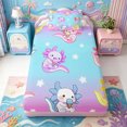 thumbnail image 1 of Manfei Magical Axolotl Twin Fitted Sheet,Cute Aniaml Salamander Bedding,2pcs,1 Fitted Sheet and 1 Pillowcase, 1 of 6