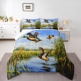 thumbnail image 1 of Manfei Mallard Duck 3-Piece Full Size Comforter Sets,Rustic Cabin Bedding Comforter Set,Botanical Plants Bedding Sets,Ultra Soft Animal Room Decor,Reversible, 1 of 8