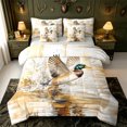 thumbnail image 1 of Manfei Mallard Duck Pattern 7pcs Queen Bedding,Rustic Cabin Bedding Comforter Set Queen,Light Gray Reversible, 1 of 7