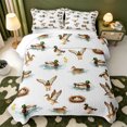 thumbnail image 1 of Manfei Mallard Duck Print Quilt King,Farmhouse Cabin King Coverlet Set,3-Piece,1 Bedspread and 2 Pillowcases, 1 of 7