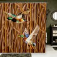 thumbnail image 1 of Manfei Mallard Duck Print Shower Curtain 72Wx78L,Rustic Bird Bath Curtain, 1 of 5