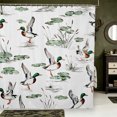 thumbnail image 1 of Manfei Mallard Duck Print Shower Curtain 72Wx84L,Farmhouse Animal Bathroom Shower Curtain, 1 of 5