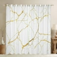 thumbnail image 1 of Manfei Marble Texture Road Black Out Curtains,Modern Minimalist Artistic Curtains Pack of 2 (42x63 Each),White Gold Bedroom Curtains For Adults,Microfiber Room Decoration, 1 of 6