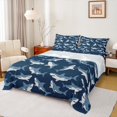 thumbnail image 1 of Manfei Marine Shark Child Full Size Sheets, Kawaii Ocean Animal Bed Sheets, Cartoon Sealife Theme Sheet Sets, Super Cozy Room Decor, 4-Piece, 1 of 7