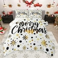 thumbnail image 1 of Manfei Merry Christmas 3 Pieces Queen Comforter Set for Teensfemale Men,Gradient Xmas Snowflake Ultra Soft Bedding Sets,Polka Dots Bedding Comforter Set,Breathable Home Decor,Reversible, 1 of 8