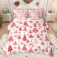 thumbnail image 1 of Manfei Merry Christmas 7-Piece Bedding Comforter Set,Cartoon Xmas Tree King Bedding Sets,Red White Bed Sheets For Girl,Luxury Bedroom Decor Reversible, 1 of 8