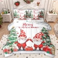 thumbnail image 1 of Manfei Merry Christmas 7-Piece Bedding Comforter Set,Red Xmas Gnome King Bedding Sets,Happy New Year Bed Sheets For Boys Girls,Breathable Home Decor Reversible, 1 of 8