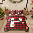 thumbnail image 1 of Manfei Merry Christmas Bedding Comforter Set 7 Pieces for Teens, Monogrammed P Full Bedding Set, Initial Letter Reversible Fitted Sheet Flat Sheet, Breathable Home Decor, 1 of 7