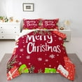 thumbnail image 1 of Manfei Merry Christmas Bedding Comforter Set for Kids, Cartoon Winter Snowflake Twin Comforter Sets, Santa Claus Gifts Reversible Bedding Set, Ultra Soft Home Decor, 2pcs, 1 of 8