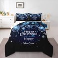 thumbnail image 1 of Manfei Merry Christmas Bedding Comforter Set for Kids, Cartoon Xmas Ball Twin Comforter Sets, Cartoon Winter Snowflake Reversible Bedding Set, Luxury Bedroom Decor, 2 Pieces, 1 of 8