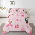 thumbnail image 1 of Manfei Merry Christmas Bedding Comforter Set,Xmas Nutcracker Soldier Twin Comforter Sets,Pink Princess Elf Bedding Set For Child,Breathable Home Decor Reversible,2 Pieces, 1 of 8