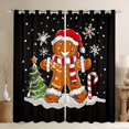 thumbnail image 1 of Manfei Merry Christmas Blackout Curtains Set of 2 (52x84 Each) for Kids, Gingerbread Man Window Curtains, Dreamy Fairy Tale Curtains and Drapes, Window Curtains Room Decor, 1 of 6