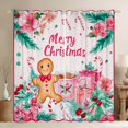 thumbnail image 1 of Manfei Merry Christmas Curtains Pack of 2 (42x84 Each) for Kids Girls, Kawaii Gingerbread Gifts Curtains Blackout, Xmas Tree Sled Coffee Bedroom Curtains, Luxurious Room Decor, 1 of 6