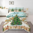 thumbnail image 1 of Manfei Merry Christmas Full Size Comforter Sets,Chic Xmas Tree Bedding Comforter Set,Western Happy New Year Bedding Sets For Kids,Microfiber Bedroom Decor Reversible,3-Piece, 1 of 8