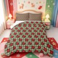 thumbnail image 1 of Manfei Merry Christmas Full Size Comforter Sets,Golden Xmas Plaid Bedding Comforter Set,Xmas Reversible,3-Piece,1 Comforter and 2 Pillowcases, 1 of 7