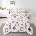 thumbnail image 1 of Manfei Merry Christmas Full Size Comforter Sets for Teens, Nutcracker Gingerbread Man Bedding Comforter Set, Princess Bowknot Reversible Bedding Sets, Lightweight Room Decor, 3-Piece, 1 of 8