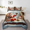 thumbnail image 1 of Manfei Merry Christmas King Size Comforter Sets,Cartoon Santa Claus Bedding Comforter Set,Xmas Gift Snowmen Bedding Set For Girls,Ultra Soft Home Decor Reversible,3pcs, 1 of 8