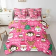 thumbnail image 1 of Manfei Merry Christmas Twin Bedding Sets 7-Piece,Cute Santa Claus Bedding Comforter Set,Xmas Dessert Cake Sheet Sets For Girls,Ultra Soft Home Decor Reversible, 1 of 8