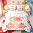 thumbnail image 1 of Manfei Merry Xmas 7-Piece Twin Bedding,Modern Christmas Animals Bedding Comforter Set,Xmas Reversible, 1 of 7