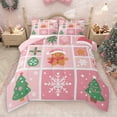 thumbnail image 1 of Manfei Merry Xmas Bedding Comforter Set,Lovely Gingerbread Man Twin Comforter Sets,Pink Green Bedding Set For Girls,Luxury Bedroom Decor Reversible,2-Piece, 1 of 9