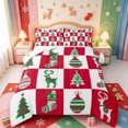 thumbnail image 1 of Manfei Merry Xmas Full Size Comforter Sets,Modern Christmas Snowflake Bedding Comforter Set,Xmas Reversible,3-Piece,1 Comforter and 2 Pillowcases, 1 of 7