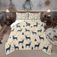 thumbnail image 1 of Manfei Merry Xmas Moose Bedding Comforter Set, Christmas Tree Twin Comforter Sets, Happy New Year Bedding Set, Super Cozy Room Decor, Reversible 2 Pieces, 1 of 8
