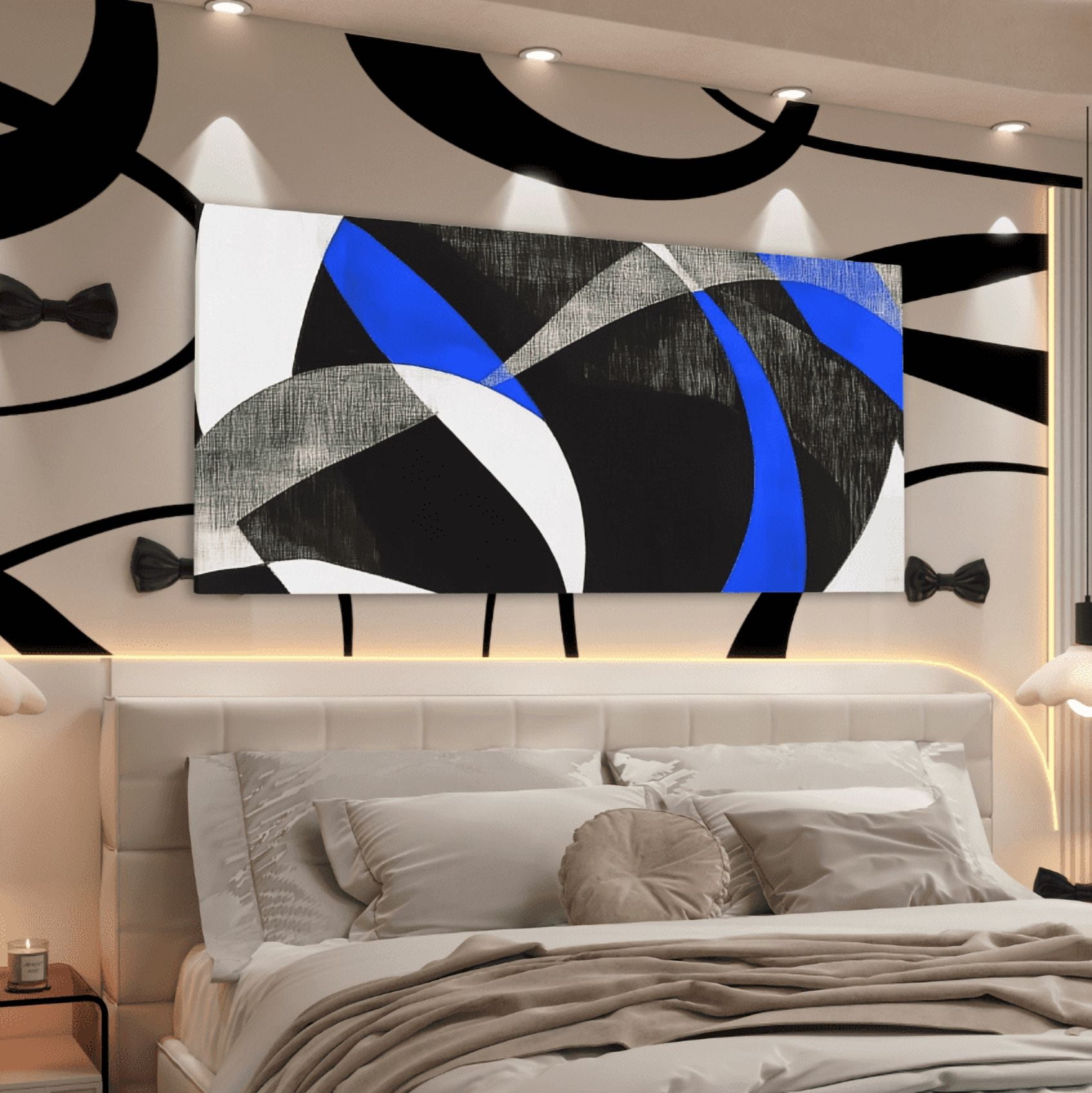 Minimalist Wall Art Decor For Bedrooms Reference: Manfei Mid Century Minimalist Wall Art Decor 48X24 Abstract Spiral