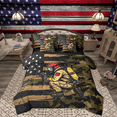 thumbnail image 1 of Manfei Military Bedding King Size for Teens, Army Camo Bed Set, American Flag Reversible Bedding Sets King Size, Super Cozy Bedroom Decorative, 7-Piece, 1 of 7