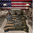thumbnail image 1 of Manfei Military Bedding Queen Size for Teens, Army Camo Bed Set, American Flag Reversible Bedding Sets Queen Size, Lightweight Room Decoration, 7-Piece, 1 of 7