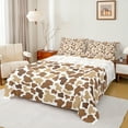 thumbnail image 1 of Manfei Milk Cow Print Bed Sheets,Kawaii Cattle Animal King Sheets,Brown Beige Sheet Set For Boys Kids,Super Cozy Room Decor,4 Pieces, 1 of 7