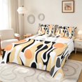 thumbnail image 1 of Manfei Minimalism Abstract Queen Sheets, Orange Aesthetic Queen Sheet Sets, Colorful Stars Reversible 4pcs1 Flat Sheet + 1 Fitted Sheet + 2 Pillowcases, 1 of 6