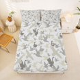 thumbnail image 1 of Manfei Minimalism Camouflage Fitted Sheet Full, Farmhouse Duck Bed Set, Cream White, 3-Piece, 1 Fitted Sheet and 2 Pillowcases, 1 of 6
