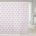 thumbnail image 1 of Manfei Minimalist Bow Shower Curtain 72Wx72L,Dreamy Princess Bowknot Bathroom Curtain, 1 of 5