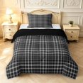 thumbnail image 1 of Manfei Minimalist Checkered Twin Comforter Sets,Geometric Check Bedding Set,Gray White,Black Reversible,2-Piece,1 Comforter and 1 Pillowcase,2-Piece,1 Comforter and 1 Pillowcase, 1 of 7