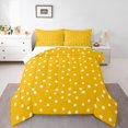 thumbnail image 1 of Manfei Minimalist Geometric Dot Queen Size,Modern Geometric Spot Sets,Yellow White Bedding Comforter Set For Teens Girl,Luxury Bedroom Decor Reversible,3-Piece, 1 of 8