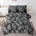 thumbnail image 1 of Manfei Minimalist Leaves Boy Girl 7pcs Bedding Comforter Set,Botanical Plants Queen Bedding Sets Super Cozy,Vintage Aesthetic Queen Sheet Sets,Super Cozy Room Decor,Reversible, 1 of 8