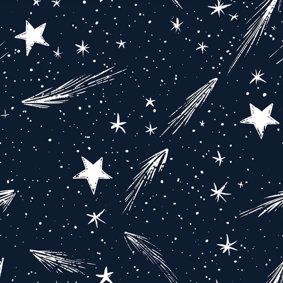 Manfei Minimalist Stars 7 Pieces Full Size Bedding Sets,Sprinkle Print Full Size Bed in a Bag,Navy White,Black Reversible