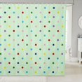 thumbnail image 1 of Manfei Minimalist Stars Print Shower Curtain 72Wx72L,Sprinkle Print Bathroom Curtain,Green, 1 of 5