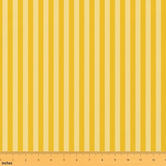 Manfei Minimalist Stripe Fabric by the Yard 3 Yards, Aesthetic Geometric Room Decor Fabric by the Yard, Soft Golden