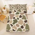 thumbnail image 1 of Manfei Minimalst Camouflage Fitted Sheet Queen, Old Fashion Camo Bedding, Khaki, 3pcs, 1 Fitted Sheet and 2 Pillowcases, 1 of 6