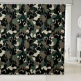 thumbnail image 1 of Manfei Minimalst Camouflage Shower Curtain 72Wx72L, Countryside Bear Paw Print Shower Curtain 72Wx72L, Urban Gray, 1 of 5
