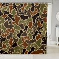 thumbnail image 1 of Manfei Minimalst Camouflage Shower Curtain 72Wx72L, Old Fashion Camo Gamepad Shower Curtain 72Wx72L, Olive Brown, 1 of 5