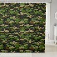 thumbnail image 1 of Manfei Minimalst Camouflage Shower Curtain 72Wx78L, Contemporary Art Camo Bath Curtain, Olive Green, 1 of 5