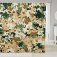 thumbnail image 1 of Manfei Minimalst Camouflage Shower Curtain 72Wx84L, Countryside Camo Bathroom Shower Curtain, Sage Green, 1 of 5