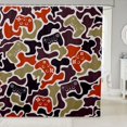 thumbnail image 1 of Manfei Minimalst Gamer Camo Shower Curtain 72Wx78L, Gamepad Camouflage Bath Curtain, Chocolate Green, 1 of 5