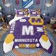 thumbnail image 1 of Manfei Minnesota Monogrammed M Full Size Comforter Sets,Geometric Hexagon Bedding Comforter Set,Purple White Yellow Bedding Sets For Boy Teens,Ultra Soft Bedroom Decor Reversible,3 Pieces, 1 of 9
