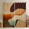 thumbnail image 1 of Manfei Modern Abstract Aesthetic Blackout Curtains Set of 2 (52x84 Each),Geometric Artistic Window Curtains,Beige Brown Ombre Curtains and Drapes For Children,Breathable Home Decor, 1 of 6