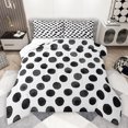 thumbnail image 1 of Manfei Modern Abstract Geometric Full Size Comforter Sets,Circle Circular Print Bedding Comforter Set,Black Polka Dots Bedding Sets For Men Women,Super Cozy Room Decor Reversible,3pcs, 1 of 8