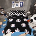 thumbnail image 1 of Manfei Modern Baseball Teens Bedding Comforter Set, Ball Sports Lover Twin Comforter Sets, Cartoon Geometric Reversible Bedding Set, Microfiber Bedroom Decor, 2 Pieces, 1 of 8